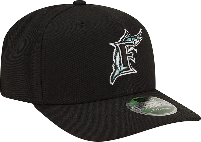 Florida Marlins Cooperstown New Era Black 9SEVENTY Adjustable Hat Official Team Hat Sports Fan Cap Official NFL Team Hat Football Fan Cap