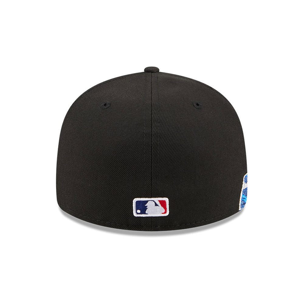 Los Angeles Dodgers MLB Waves 59FIFTY Fitted New Era Black White Official Team Hat Sports Fan Cap Official NFL Team Hat Football Fan Cap