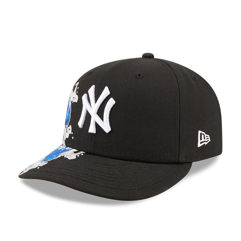 New York Yankees MLB Waves 59FIFTY Fitted New Era Black White Official Team Hat Sports Fan Cap Official NFL Team Hat Football Fan Cap