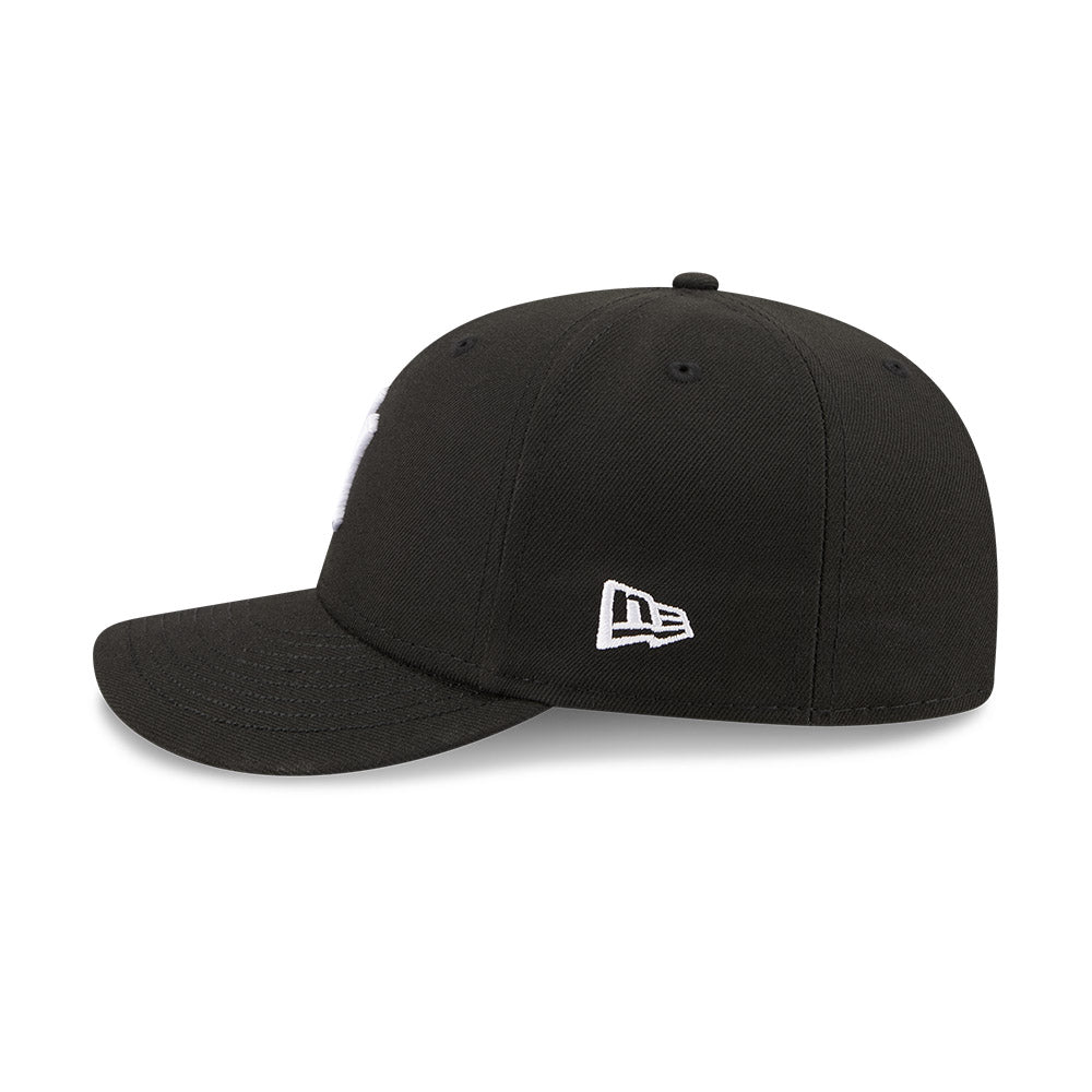 New York Yankees MLB Waves 59FIFTY Fitted New Era Black White Official Team Hat Sports Fan Cap Official NFL Team Hat Football Fan Cap