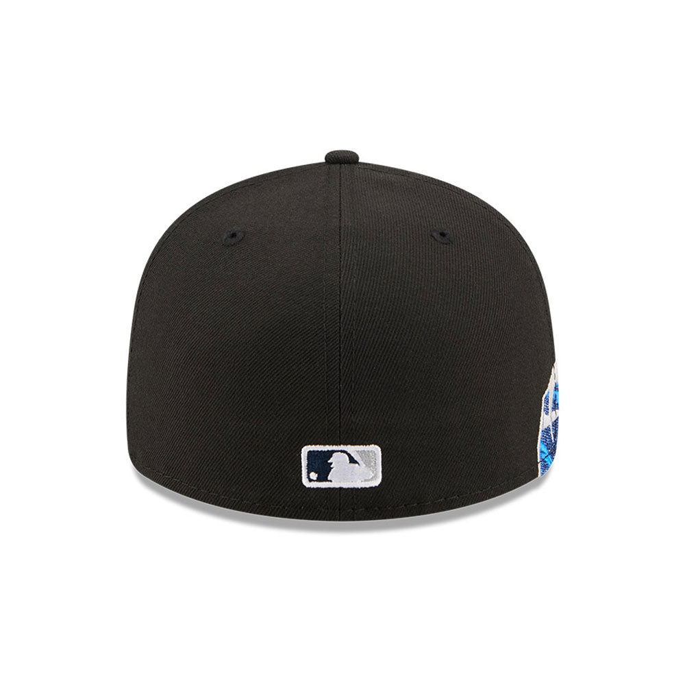 New York Yankees MLB Waves 59FIFTY Fitted New Era Black White Official Team Hat Sports Fan Cap Official NFL Team Hat Football Fan Cap