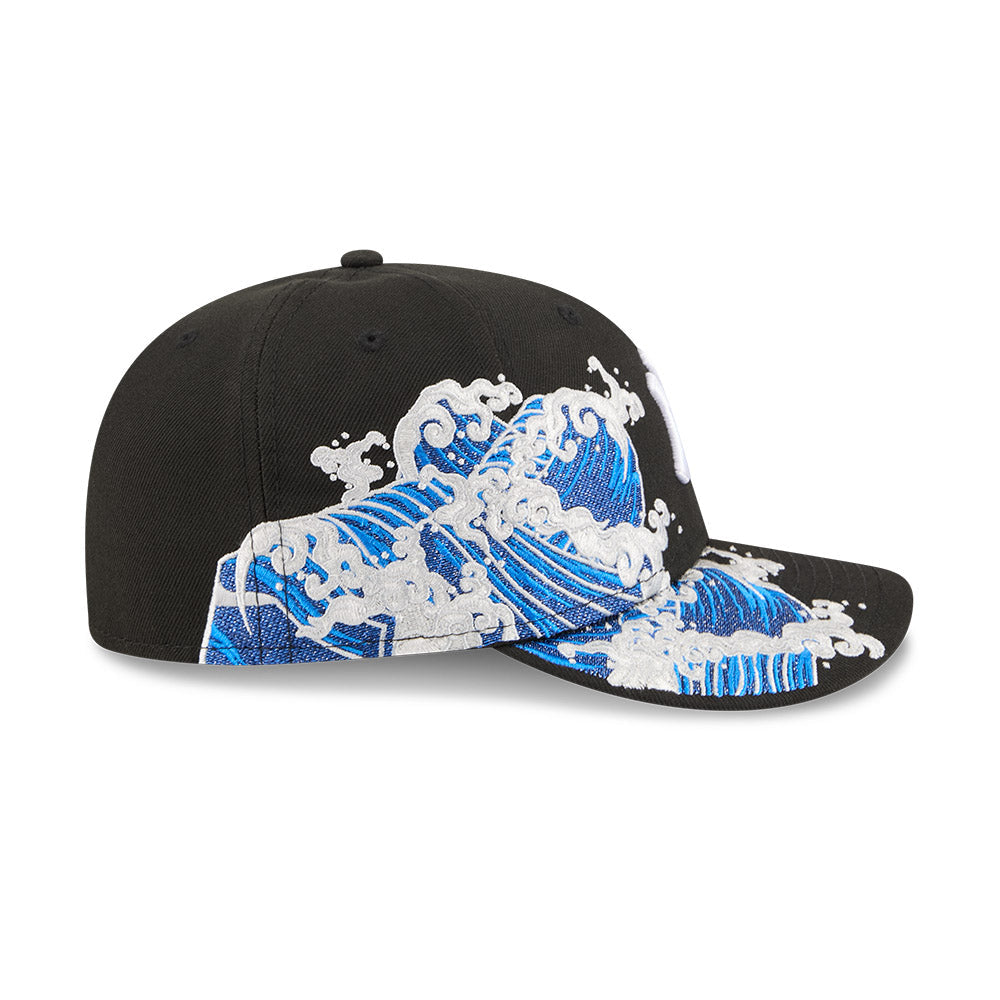 New York Yankees MLB Waves 59FIFTY Fitted New Era Black White Official Team Hat Sports Fan Cap Official NFL Team Hat Football Fan Cap