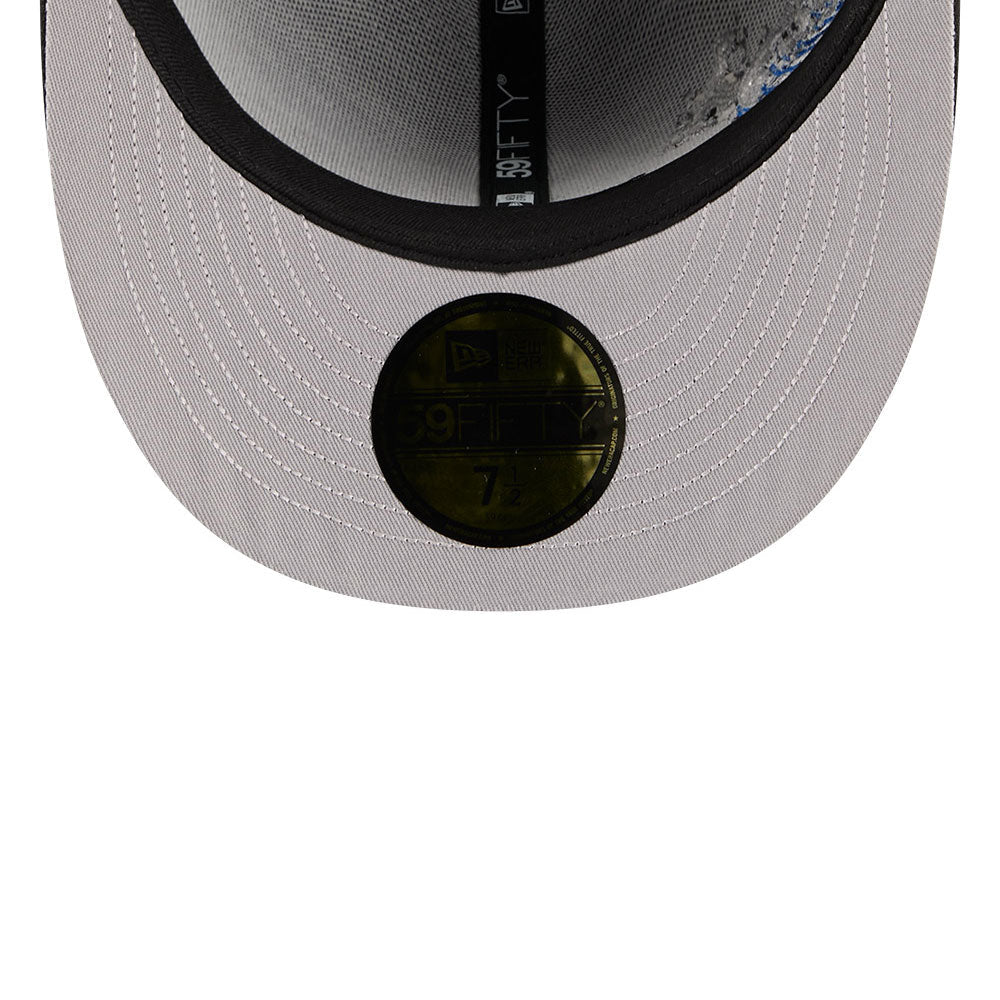 New York Yankees MLB Waves 59FIFTY Fitted New Era Black White Official Team Hat Sports Fan Cap Official NFL Team Hat Football Fan Cap