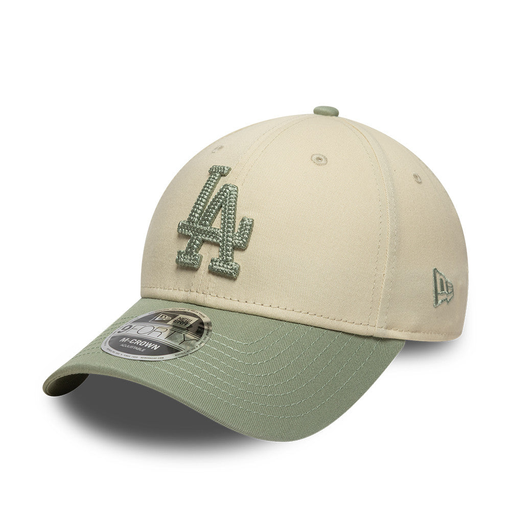 Los Angeles Dodgers MLB 9FORTY M-Crown New Era Cream Green Official Team Hat Sports Fan Cap Official NFL Team Hat Football Fan Cap