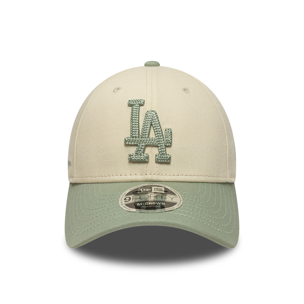 Los Angeles Dodgers MLB 9FORTY M-Crown New Era Cream Green Official Team Hat Sports Fan Cap Official NFL Team Hat Football Fan Cap