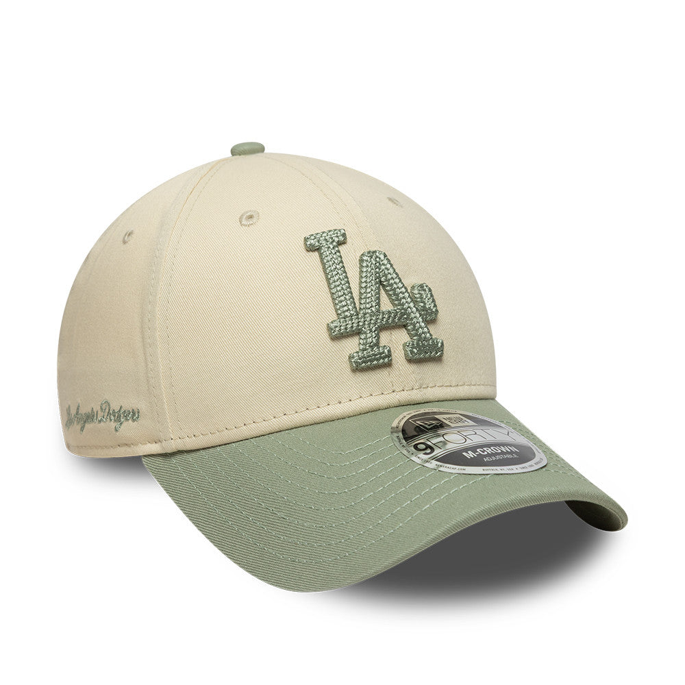 Los Angeles Dodgers MLB 9FORTY M-Crown New Era Cream Green Official Team Hat Sports Fan Cap Official NFL Team Hat Football Fan Cap