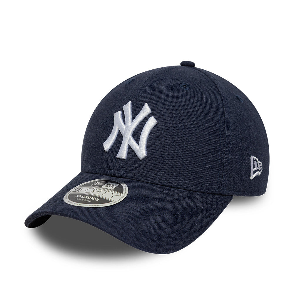 New York Yankees MLB Linnen 9FORTY M Crown Snapback New Era Navy Official Team Hat Sports Fan Cap Official NFL Team Hat Football Fan Cap