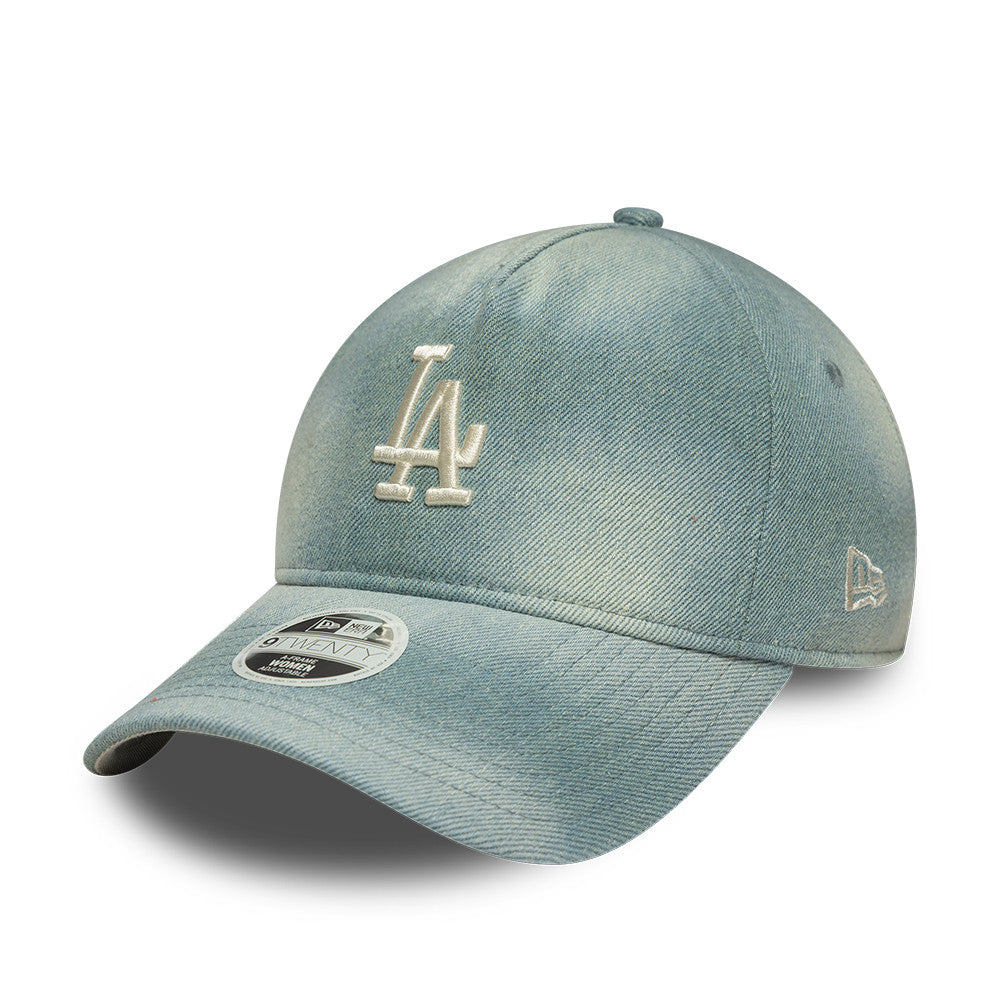 Los Angeles Dodgers MLB Womens Aframe 9Twenty Strapback New Era Denim Official Team Hat Sports Fan Cap Official NFL Team Hat Football Fan Cap