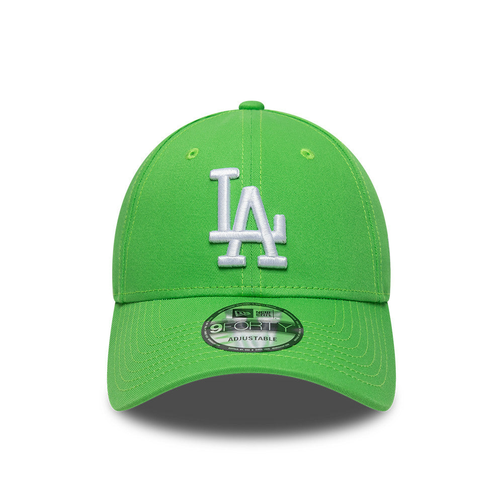 Los Angeles Dodgers MLB League Essential 9FORTY Strapback New Era Green White Official Team Hat Sports Fan Cap Official NFL Team Hat Football Fan Cap
