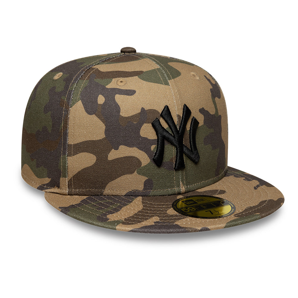 New York Yankees MLB 59FIFTY Fitted New Era Camo Official Team Hat Sports Fan Cap Official NFL Team Hat Football Fan Cap