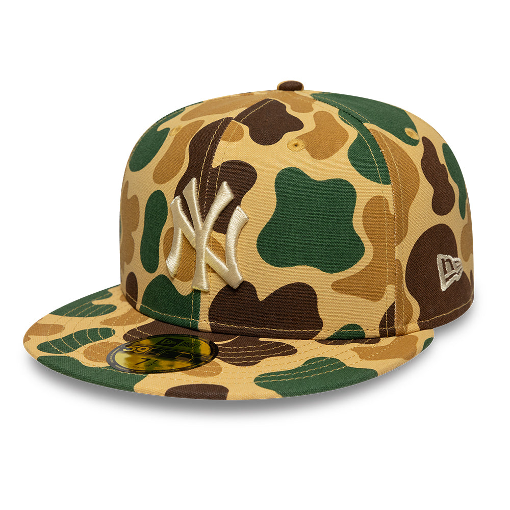 New York Yankees MLB 59FIFTY Fitted New Era Light Camo Official Team Hat Sports Fan Cap Official NFL Team Hat Football Fan Cap
