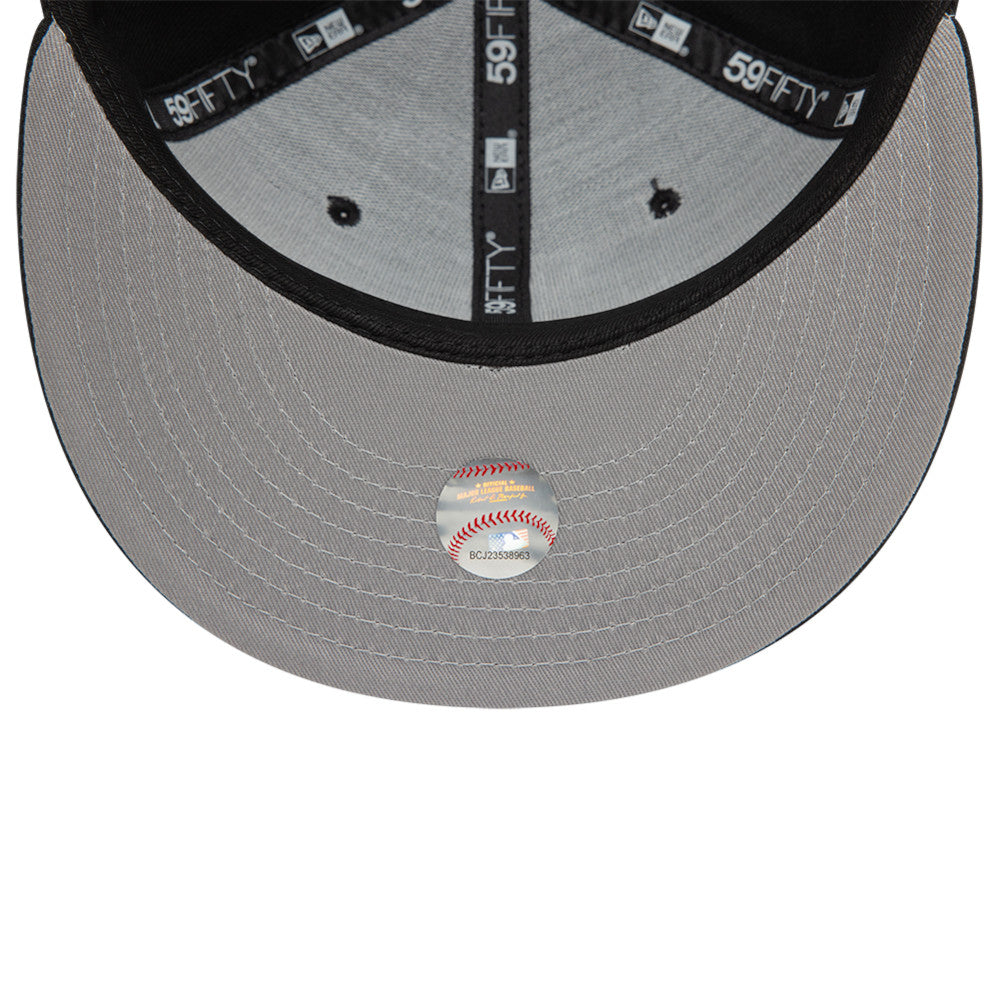 Los Angeles Dodgers MLB Heart Icon 59FIFTY Fitted New Era Black White Official Team Hat Sports Fan Cap Official NFL Team Hat Football Fan Cap
