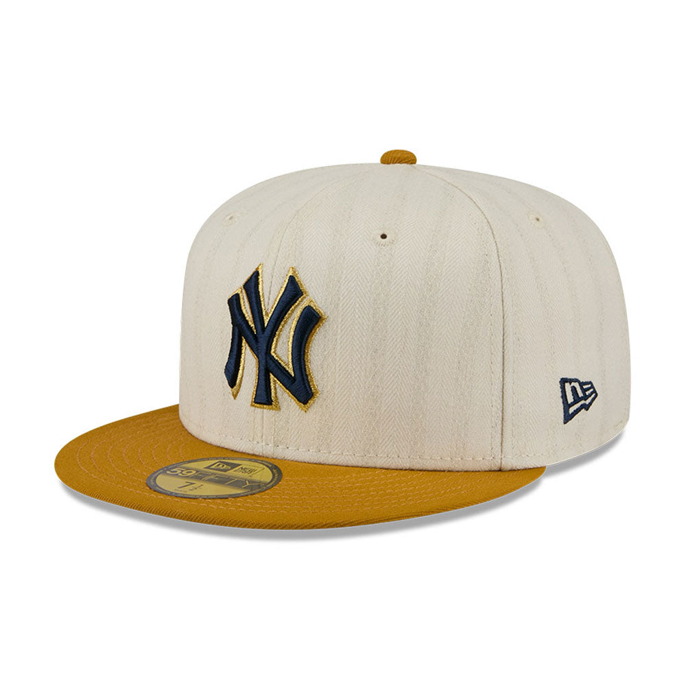 New York Yankees MLB 5950Day New Era Cream Gold Official Team Hat Sports Fan Cap Official NFL Team Hat Football Fan Cap