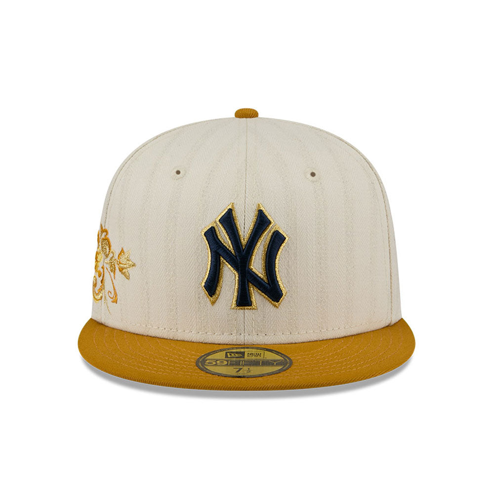New York Yankees MLB 5950Day New Era Cream Gold Official Team Hat Sports Fan Cap Official NFL Team Hat Football Fan Cap