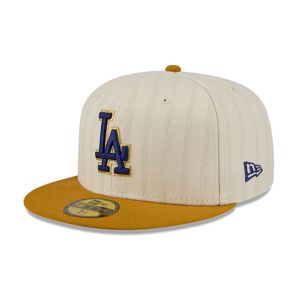 Los Angeles Dodgers MLB 5950Day New Era Cream Gold Official Team Hat Sports Fan Cap Official NFL Team Hat Football Fan Cap