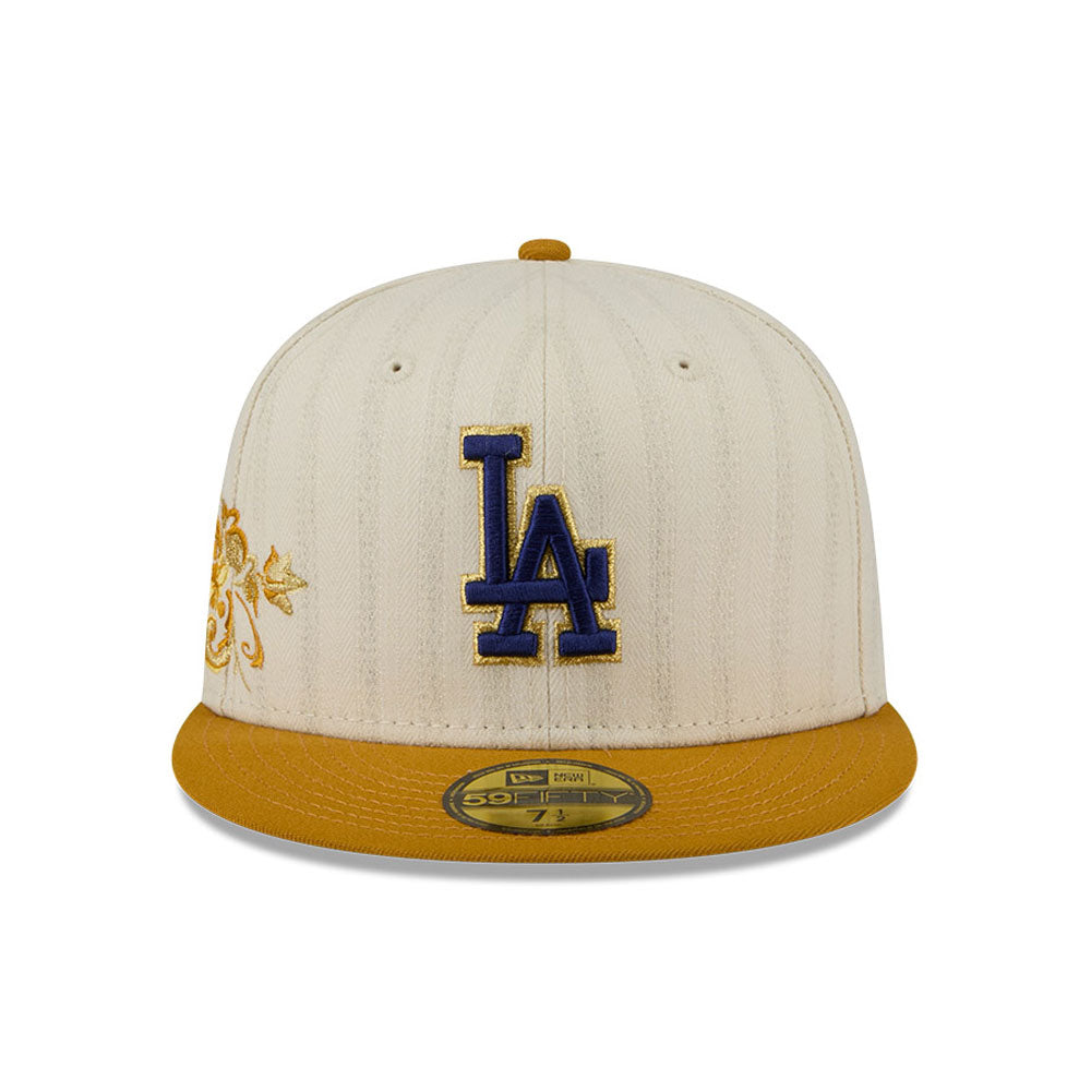 Los Angeles Dodgers MLB 5950Day New Era Cream Gold Official Team Hat Sports Fan Cap Official NFL Team Hat Football Fan Cap