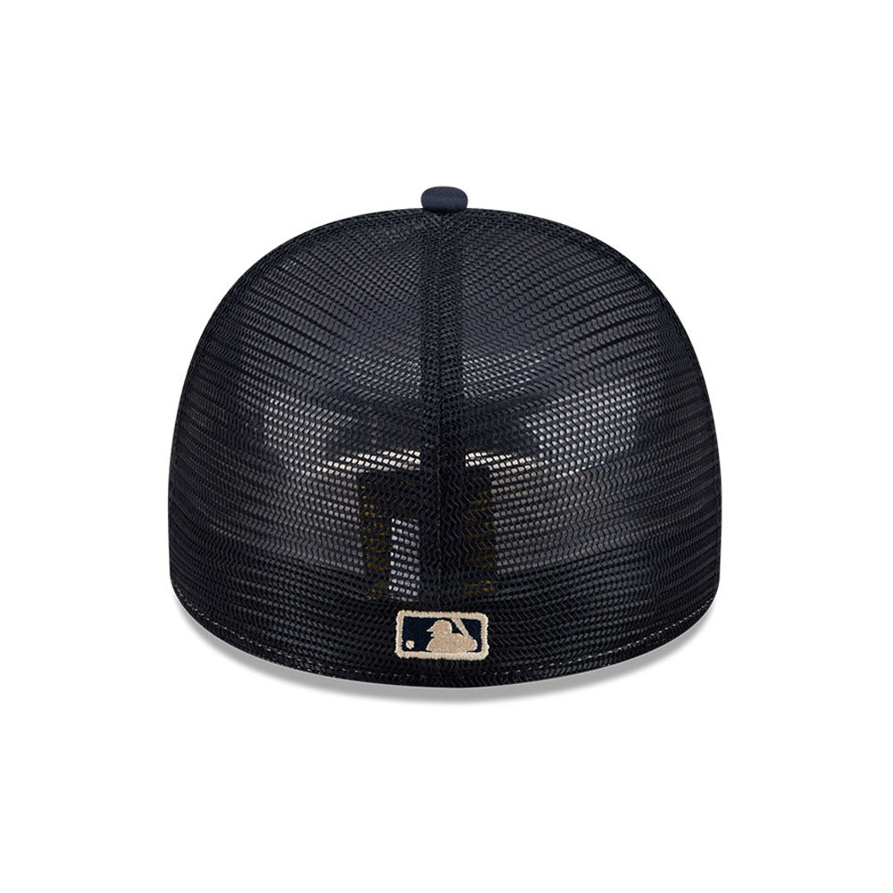 New York Yankees MLB 5950 Day Fitted Trucker A-Frame New Era White Navy Official Team Hat Sports Fan Cap Official NFL Team Hat Football Fan Cap