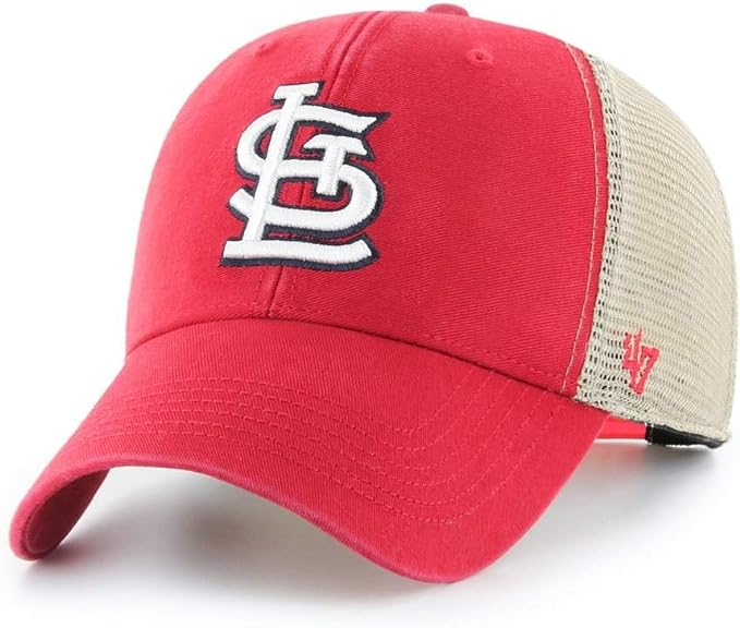 Men s 47 Brand St Louis Cardinals Flagship Wash MVP Structured Hat Official Team Hat Sports Fan Cap Official NFL Team Hat Football Fan Cap