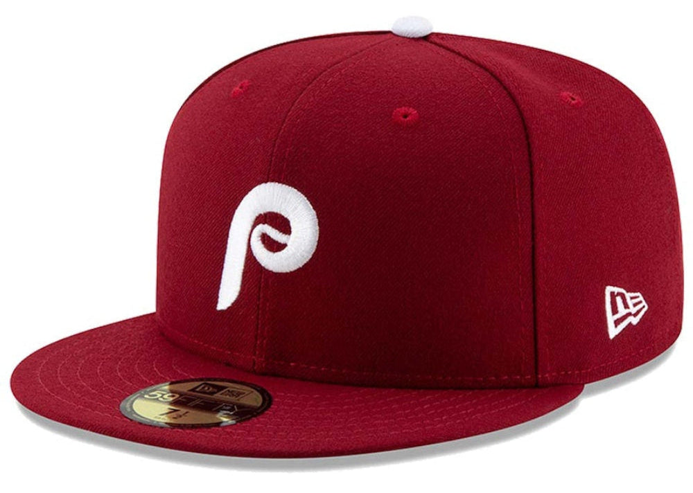 Men s Philadelphia Phillies New Era Maroon Alternate 2 Authentic Collection On-Field 59FIFTY Fitted Hat Official Team Hat Sports Fan Cap Official NFL