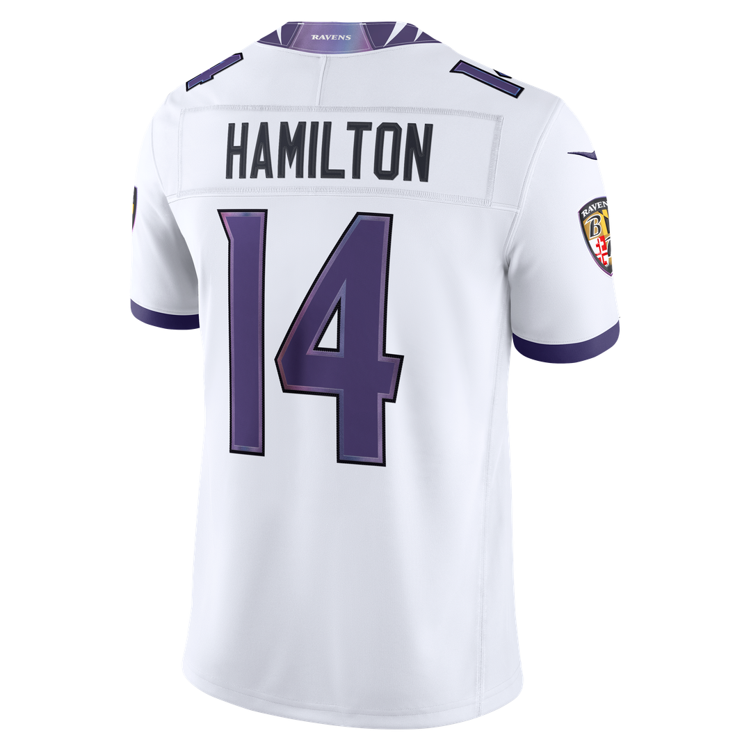 Kyle Hamilton Baltimore Ravens Nike Vapor F.U.S.E. Stitched Limited Jersey - White