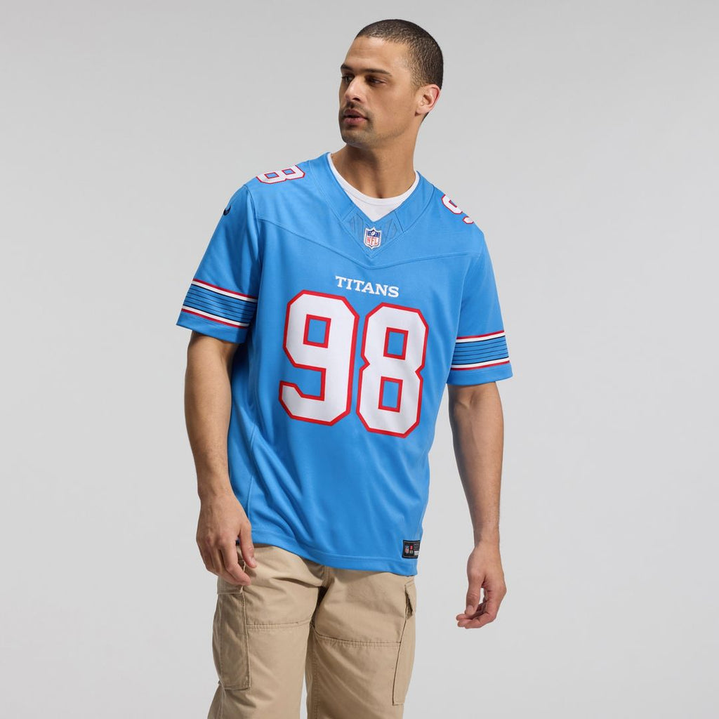 Jeffery Simmons Tennessee Titans Nike Vapor F.U.S.E. Sewn Down Limited Jersey - Light Blue