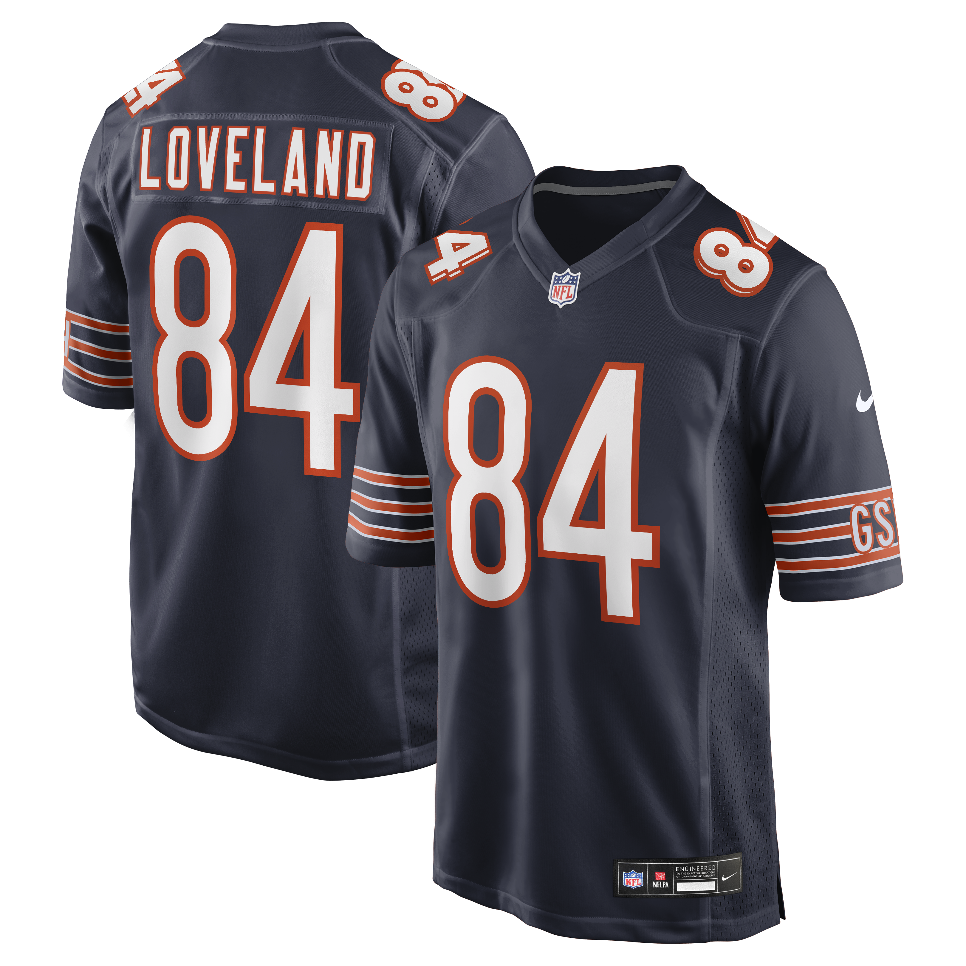 Men's Chicago Bears Colston Loveland Nike Navy Team Color Game Jersey