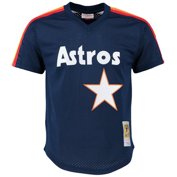 Men s Craig Biggio Houston Astros Mitchell And Ness Cooperstown Mesh Batting Practice Jersey - Navy Official Team Jersey Sports Fan Apparel Official