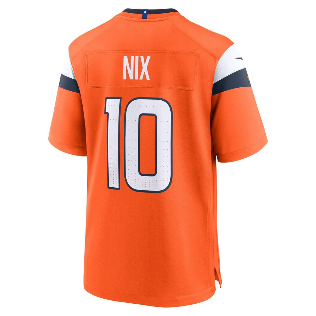 Bo Nix Denver Broncos Nike Youth Game Jersey - Orange