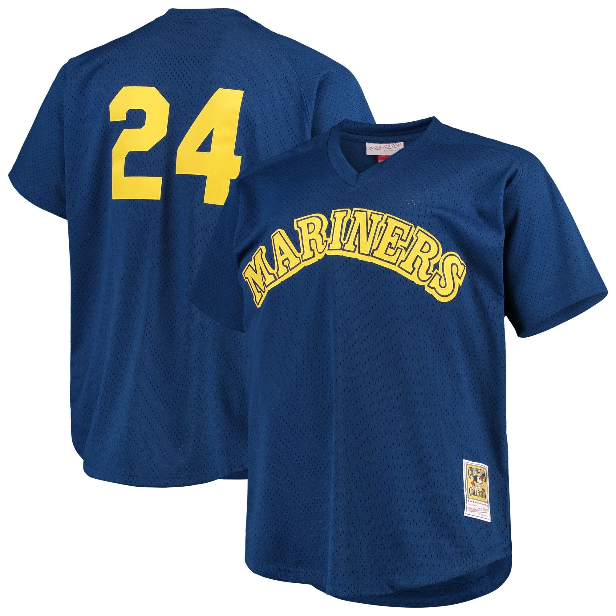 Men s Seattle Mariners Ken Griffey Jr 1991 Mitchell And Ness Royal Blue Cooperstown Collection Mesh Batting Practice Jersey Official Team Jersey