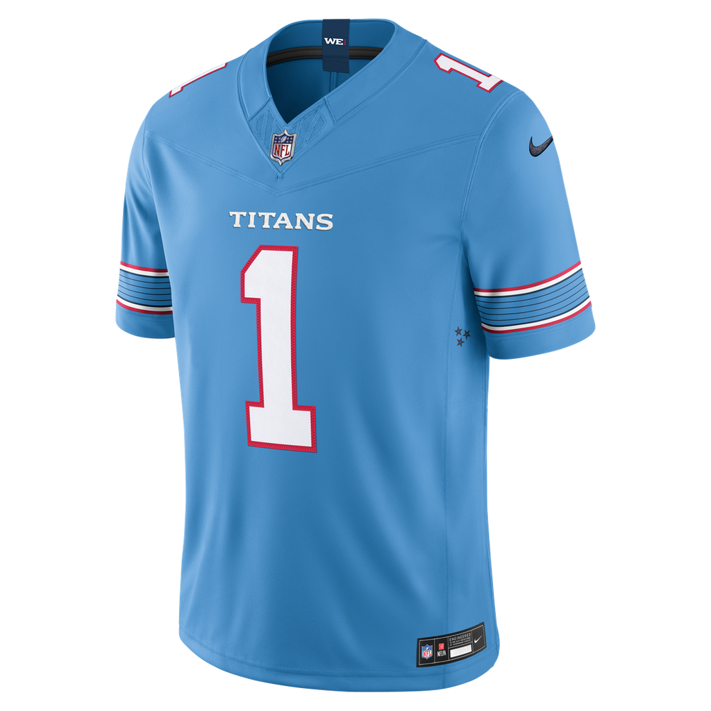 Cameron Ward Tennessee Titans Nike Vapor F.U.S.E. Stitched Limited Jersey - Light Blue