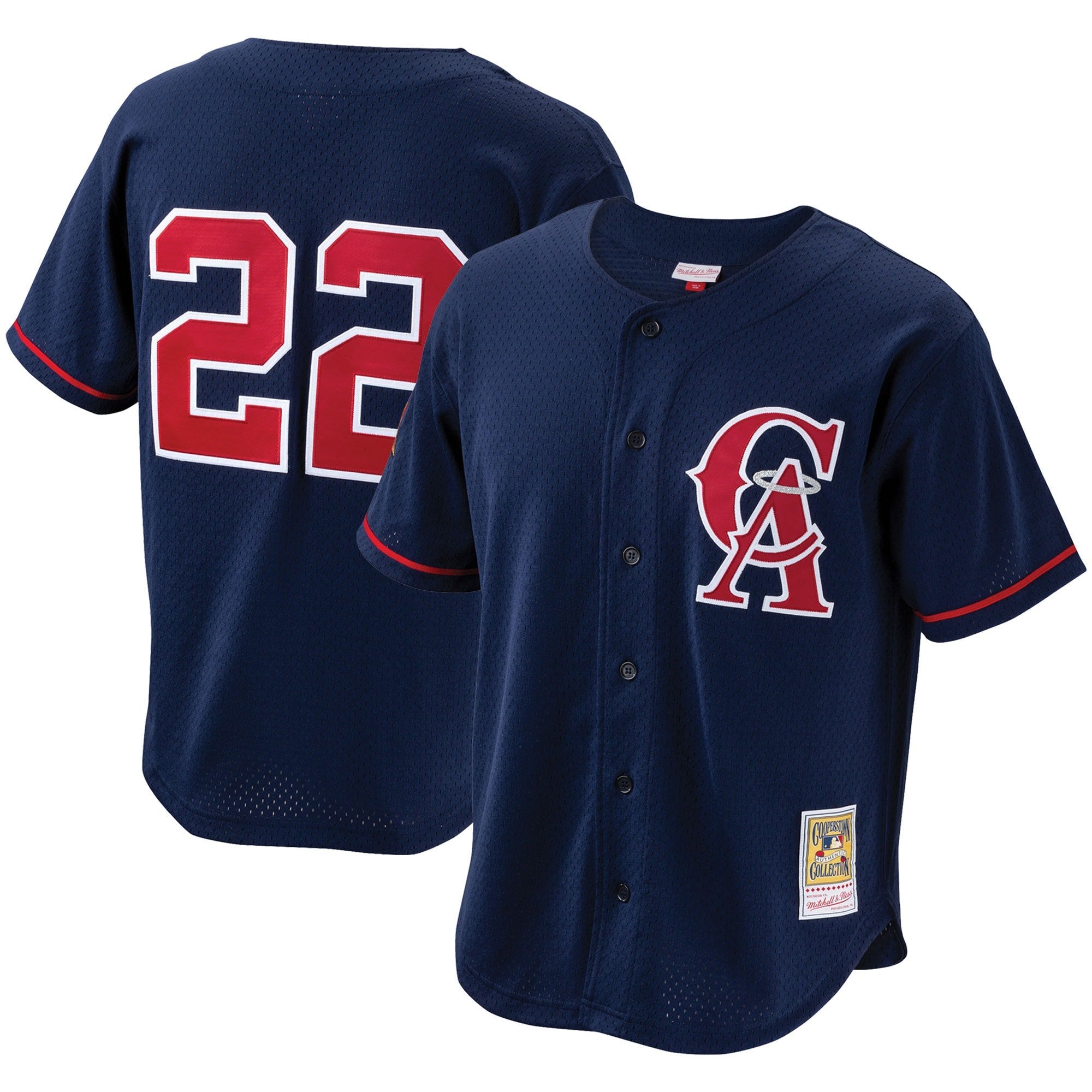 Men s Bo Jackson California Angels Mitchell And Ness Cooperstown Collection Authentic Batting Practice Jersey - Navy Official Team Jersey Sports Fan