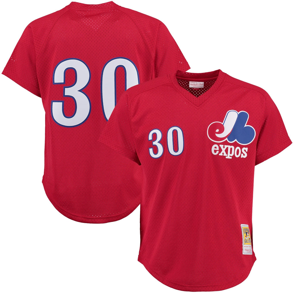 Tim Raines Montreal Expos Mitchell And Ness Batting Practice Jersey - Red Official Team Jersey Sports Fan Apparel Official NFL Team Jersey Football