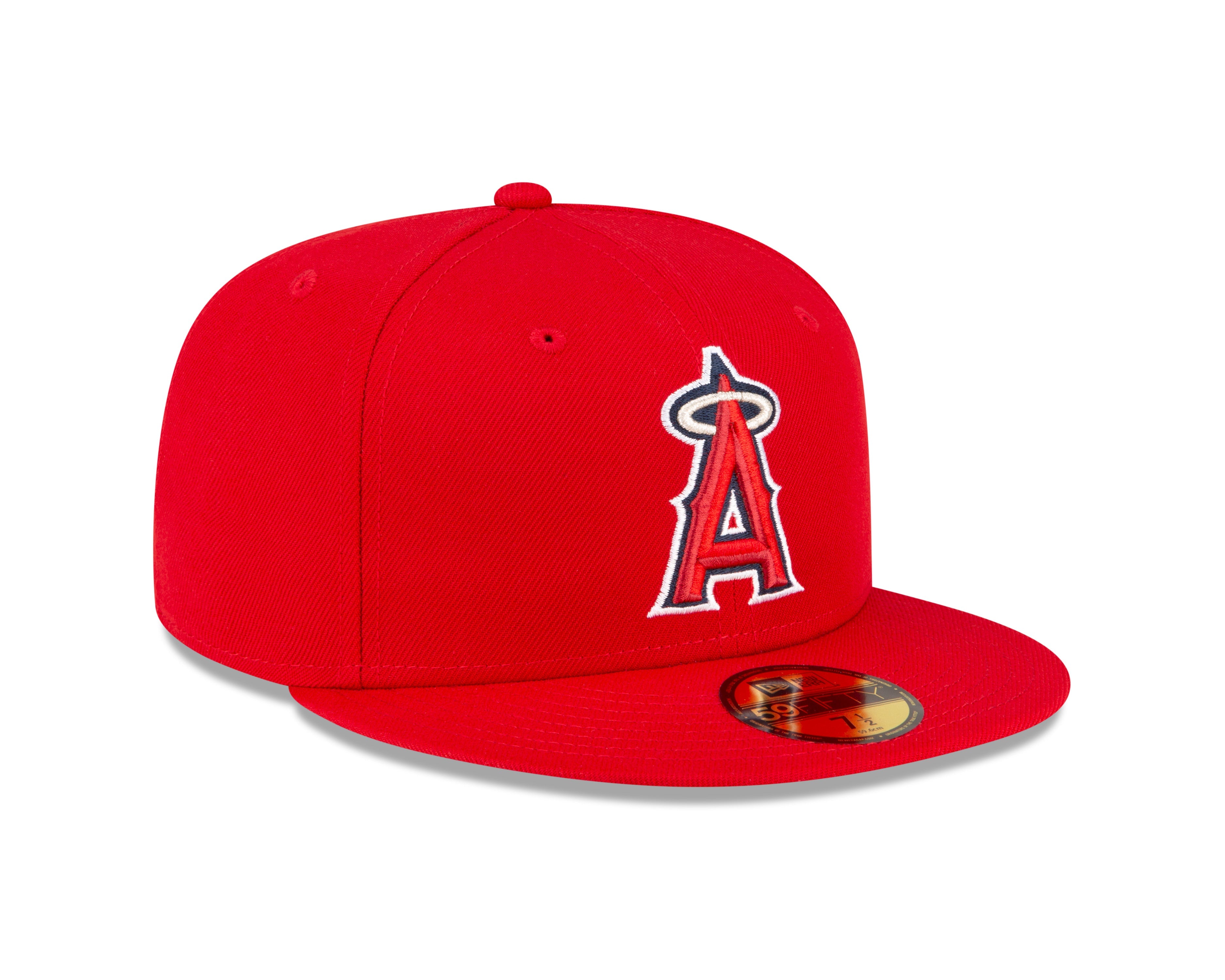 Men s Anaheim Angels New Era Red Game Authentic Collection On-Field 59FIFTY Fitted Hat Official Team Hat Sports Fan Cap Official NFL Team Hat