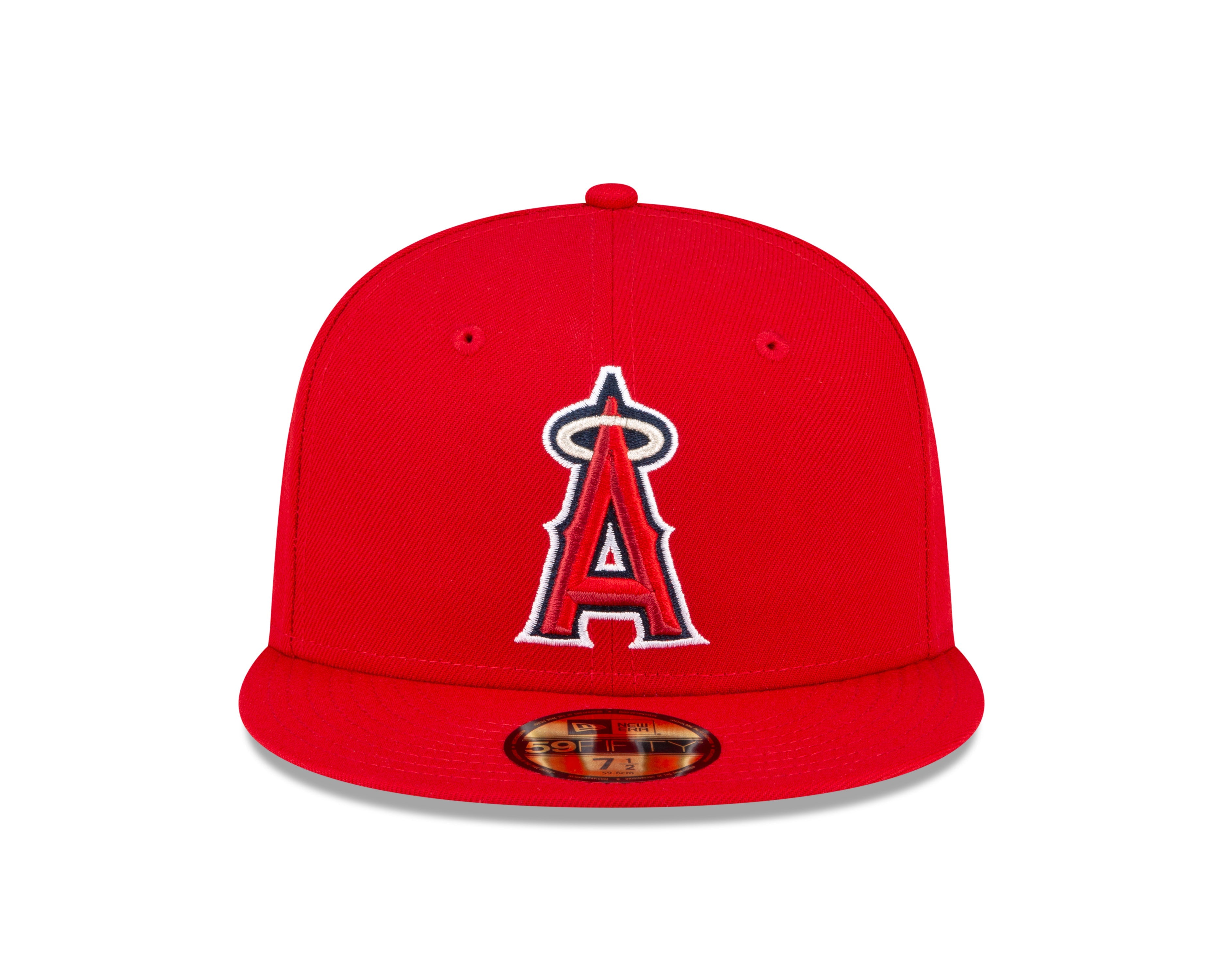 Men s Anaheim Angels New Era Red Game Authentic Collection On-Field 59FIFTY Fitted Hat Official Team Hat Sports Fan Cap Official NFL Team Hat