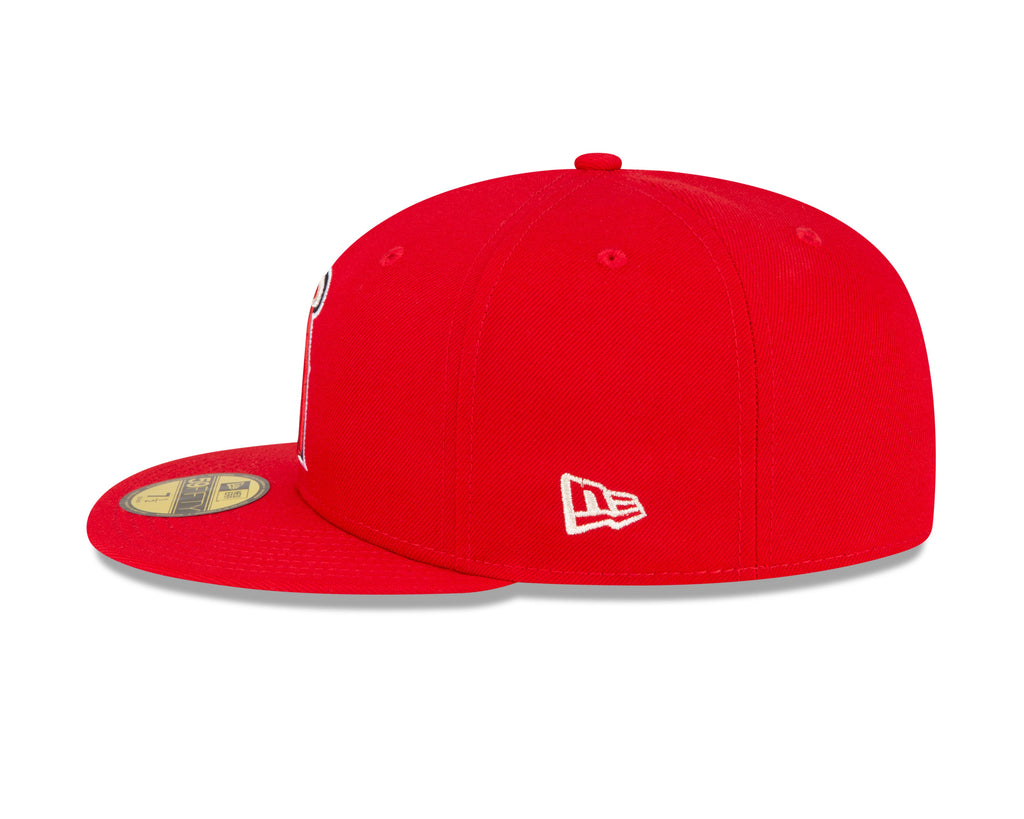 Men s Anaheim Angels New Era Red Game Authentic Collection On-Field 59FIFTY Fitted Hat Official Team Hat Sports Fan Cap Official NFL Team Hat