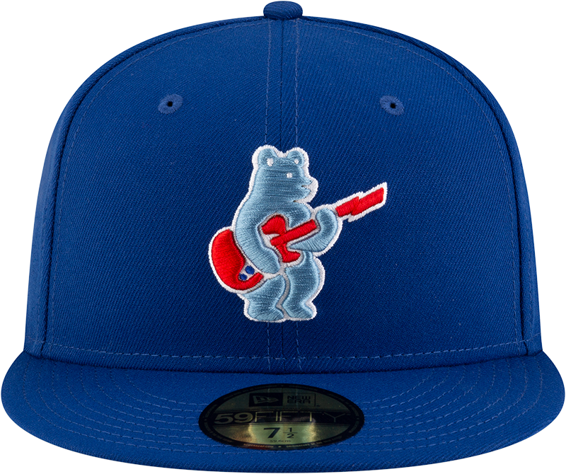 Men s Chicago Cubs New Era Royal Alternate Guitar Bear BP 59FIFTY Fitted Hat Official Team Hat Sports Fan Cap Official NFL Team Hat Football Fan Cap