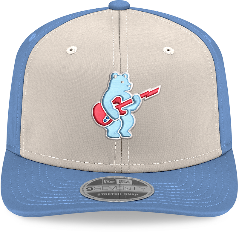 Chicago Cubs New Era Guitar Bear Sweet Home Chicago Alternate 2 Sky Blue 9SEVENTY Trucker Hat Official Team Hat Sports Fan Cap Official NFL Team Hat