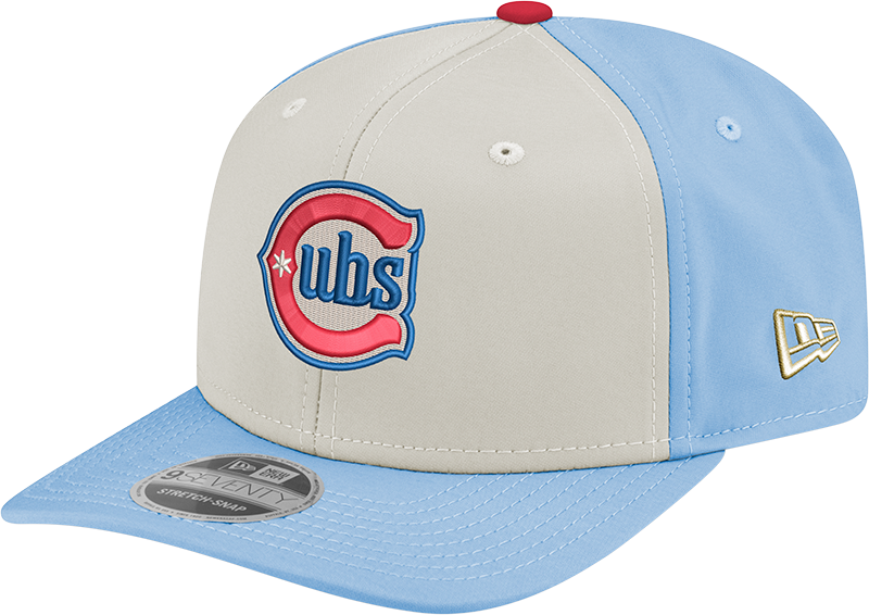 Chicago Cubs New Era Alternate 2 Chrome Sky Blue 9SEVENTY Hat Official Team Hat Sports Fan Cap Official NFL Team Hat Football Fan Cap