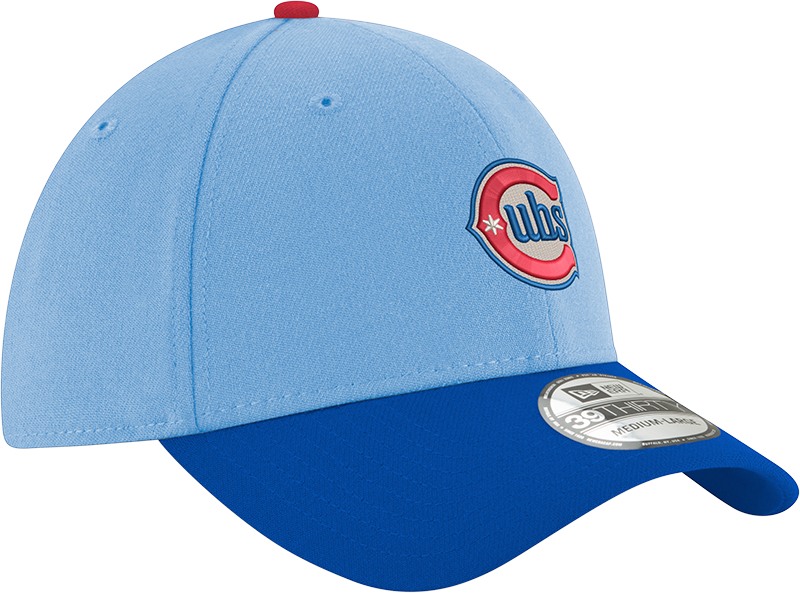 Chicago Cubs 2nd Alternate Sky Blue Royal New Era 39THIRTY Flex Hat Official Team Hat Sports Fan Cap Official NFL Team Hat Football Fan Cap