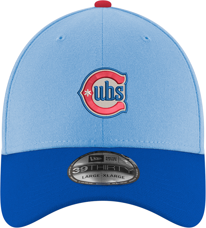 Chicago Cubs 2nd Alternate Sky Blue Royal New Era 39THIRTY Flex Hat Official Team Hat Sports Fan Cap Official NFL Team Hat Football Fan Cap