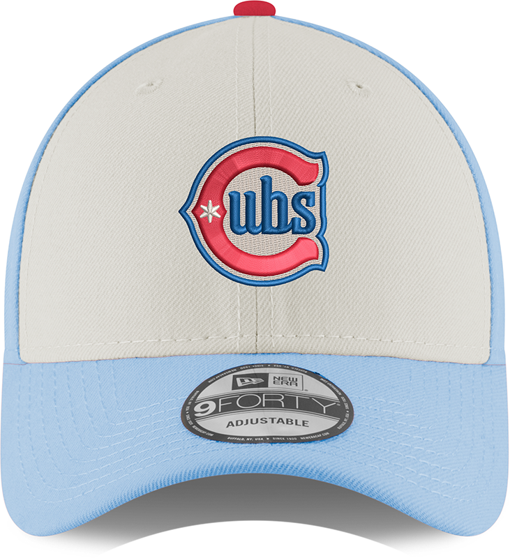 Youth Chicago Cubs Alternate 2 9FORTY Adjustable Chrome Sky Blue Cap By New Era Official Team Hat Sports Fan Cap Official NFL Team Hat Football Fan