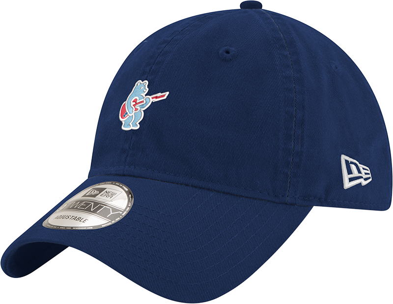 Chicago Cubs New Era Navy Blue Alternate Guitar Bear 9TWENTY Adjustable Hat Official Team Hat Sports Fan Cap Official NFL Team Hat Football Fan Cap
