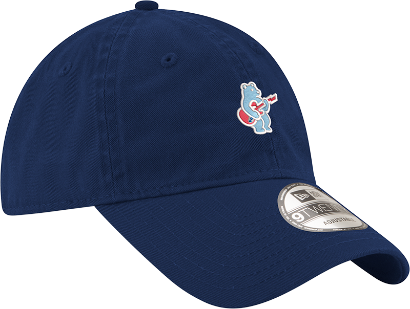 Chicago Cubs New Era Navy Blue Alternate Guitar Bear 9TWENTY Adjustable Hat Official Team Hat Sports Fan Cap Official NFL Team Hat Football Fan Cap