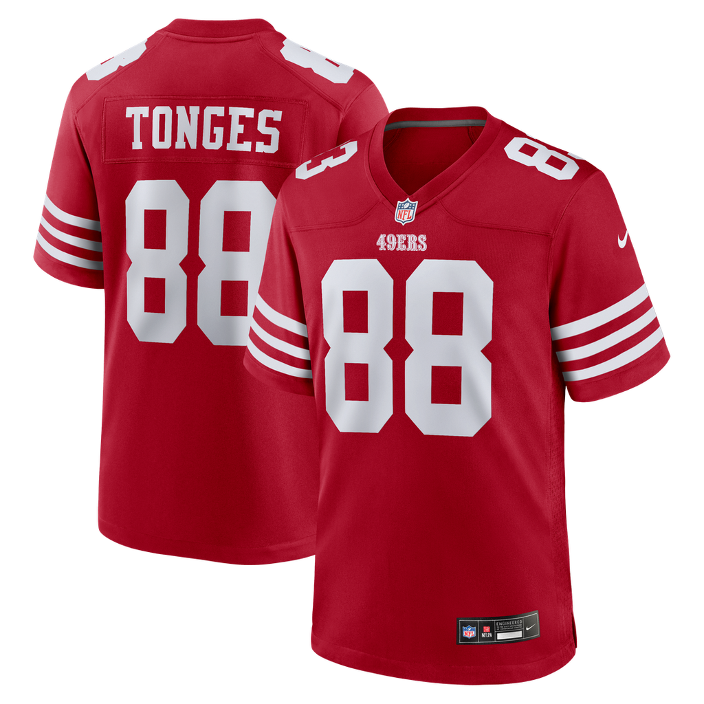 Jake Tonges San Francisco 49ers Nike Team Game Jersey -  Scarlet