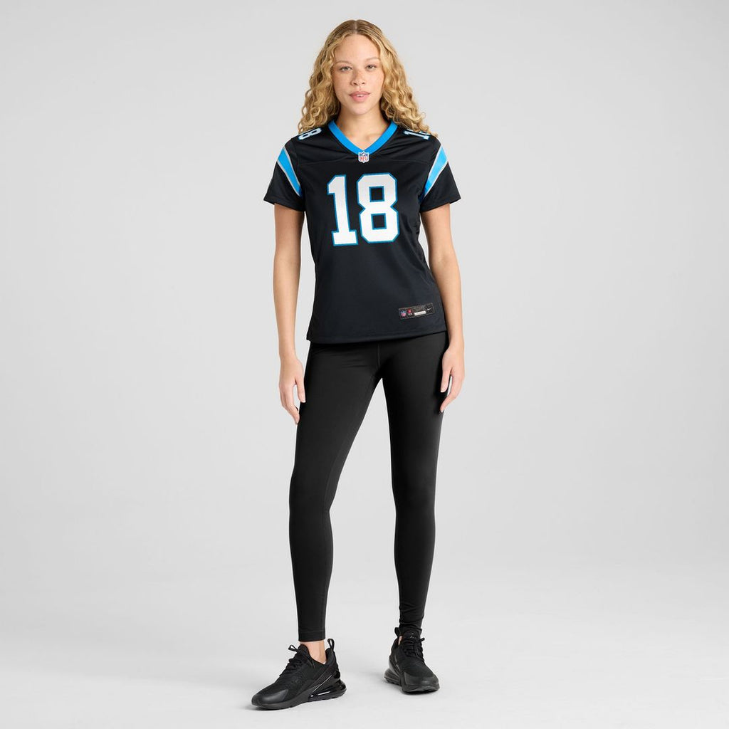 Jalen Coker Carolina Panthers Nike Women's Team Game Jersey -  Black