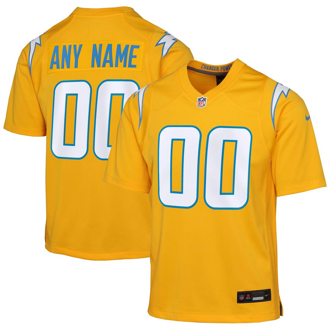 Los Angeles Chargers Nike Youth Alternate Super Chargers Game Custom Jersey - Navy