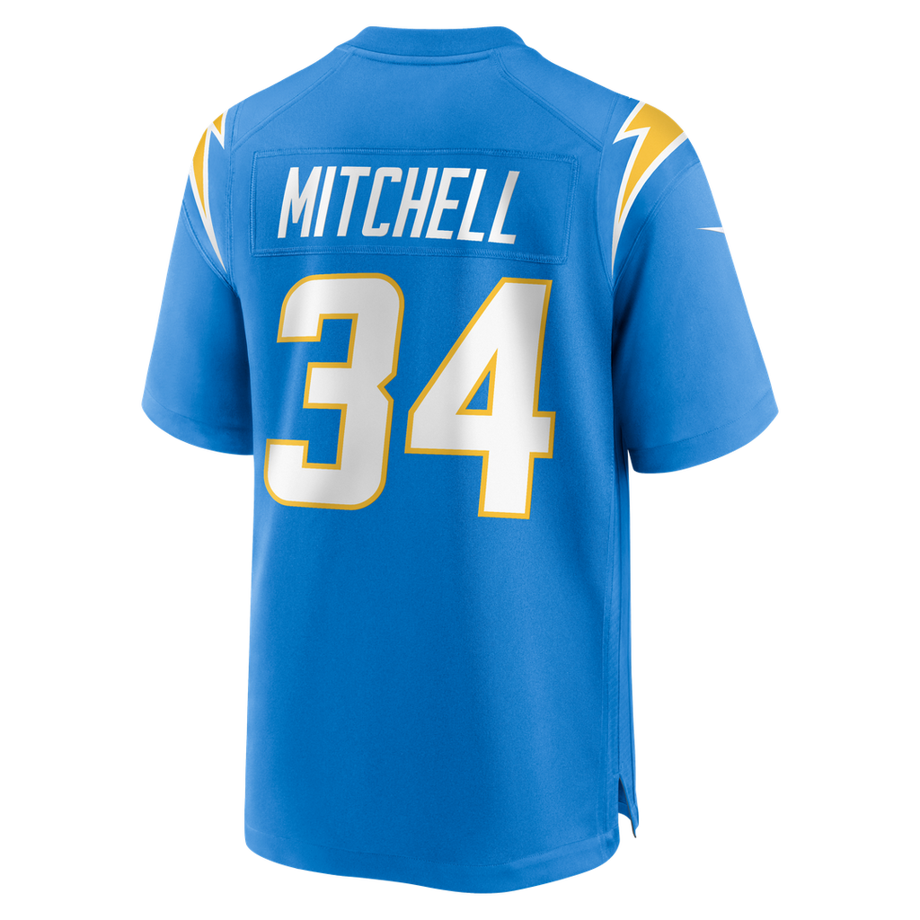 Keaton Mitchell Los Angeles Chargers Nike Team Game Jersey -  Powder Blue