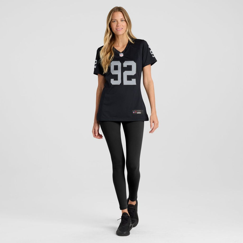 JJ Pegues Las Vegas Raiders Nike Women's Team Game Jersey -  Black