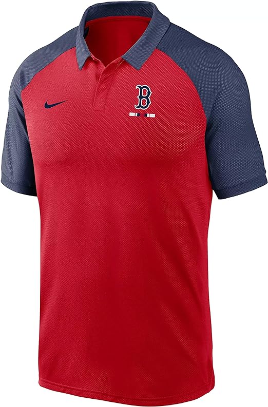 Nike Men s Boston Red Sox Red Dri-FIT Legacy Raglan Polo Official Sports Fan Gear Official NFL Fan Gear Popular Style