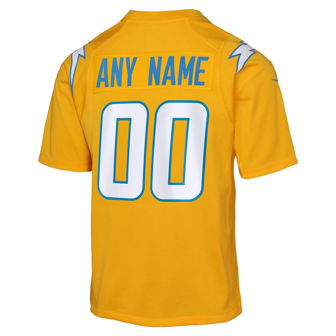 Los Angeles Chargers Nike Youth Alternate Super Chargers Game Custom Jersey - Navy